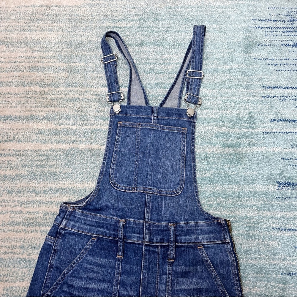 MADEWELL Skinny Overalls Jansing Medium Wash Denim Jean Zip Ankle New NWT Small - Picture 6 of 8